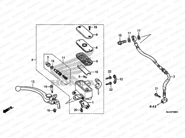 F-6 FRONT BRAKE MASTER CYLINDER
