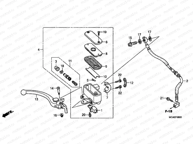 F-6 FRONT BRAKE MASTER CYLINDER