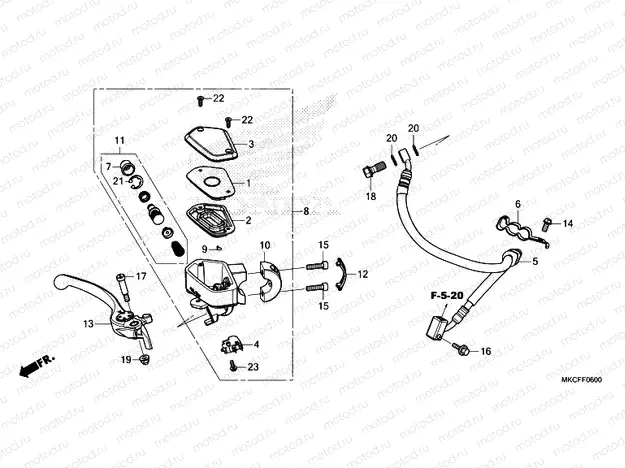 F-6 FRONT BRAKE MASTER CYLINDER