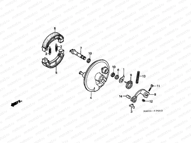 F-6 FRONT BRAKE PANEL
