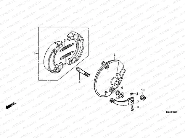 F-6 FRONT BRAKE PANEL