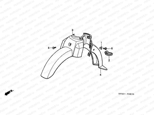 F-6 FRONT FENDER