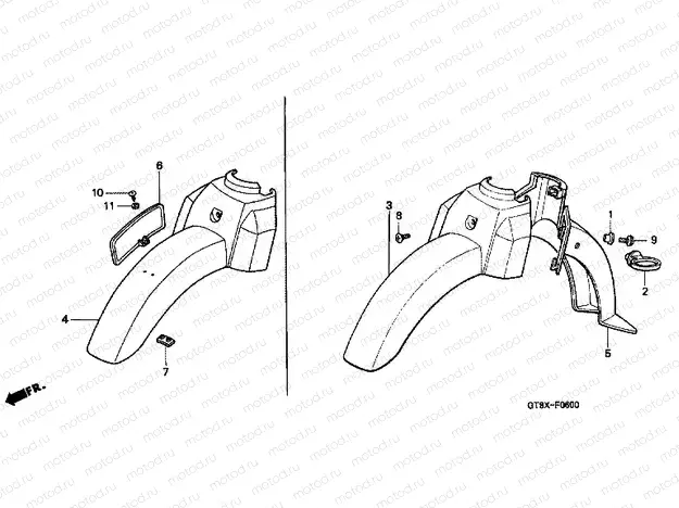 F-6 FRONT FENDER