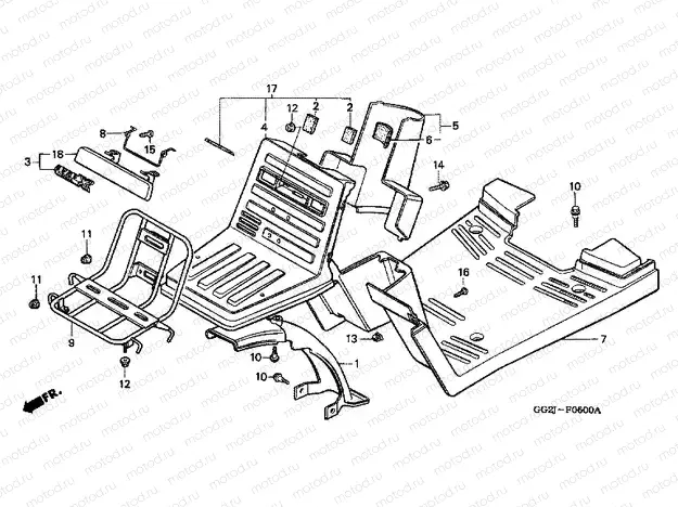 F-6 FRONT FENDER / FRONT COVER / FLOOR FOOT
