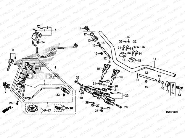 F-6 HANDLE PIPE / TOP BRIDGE