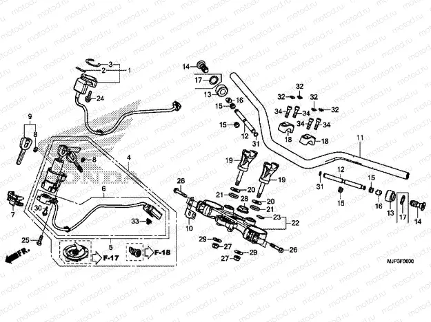F-6 HANDLE PIPE / TOP BRIDGE
