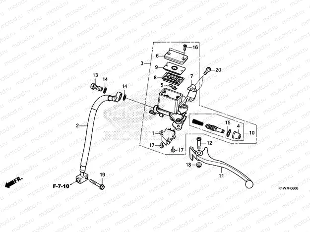 F-6 REAR BRAKE MASTER CYLINDER