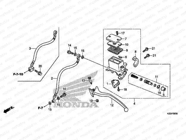 F-6 REAR BRAKE MASTER CYLINDER