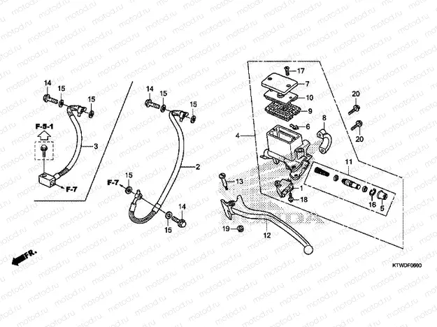 F-6 REAR BRAKE MASTER CYLINDER