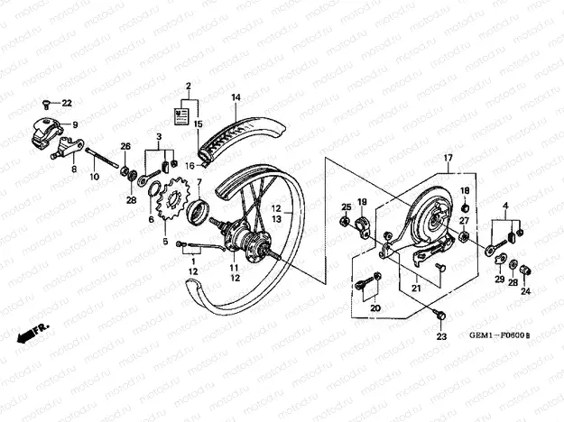 F-6 REAR WHEEL