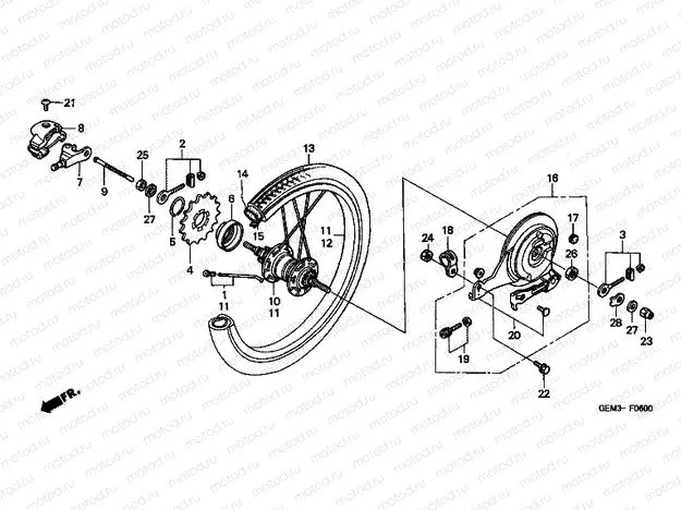 F-6 REAR WHEEL