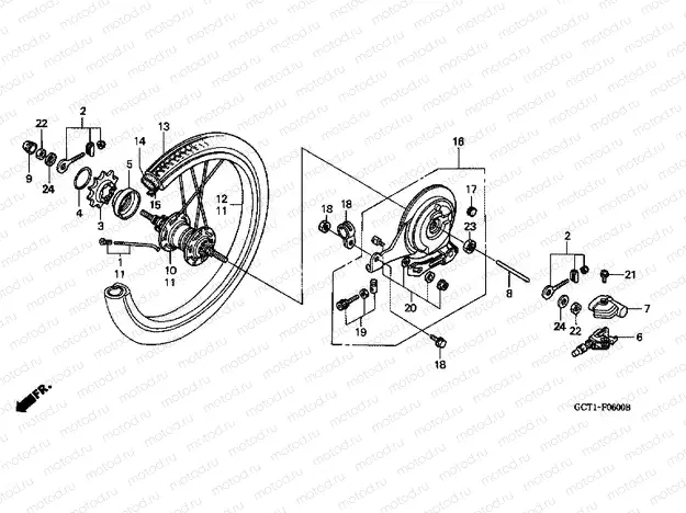 F-6 REAR WHEEL / REAR BRAKE (PAC10)