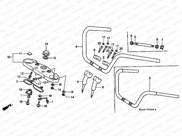 F-6 TIE ROD TUBE / UPPER AXLE (VT1100C)
