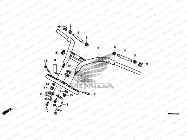 F-7-1 TIE ROD TUBE / UPPER AXLE (VT1300CXA)