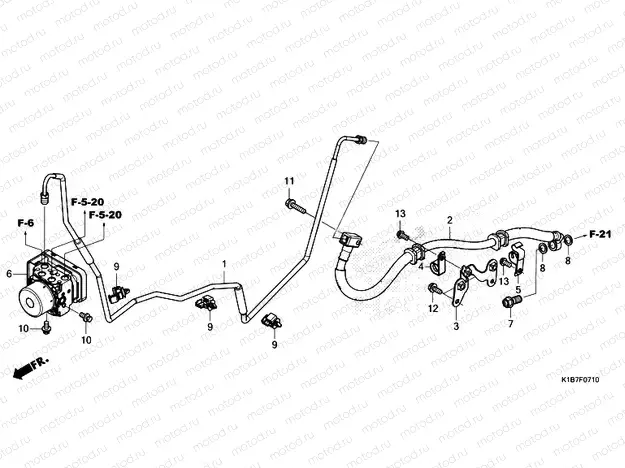 F-7-10 REAR BRAKE PIPE