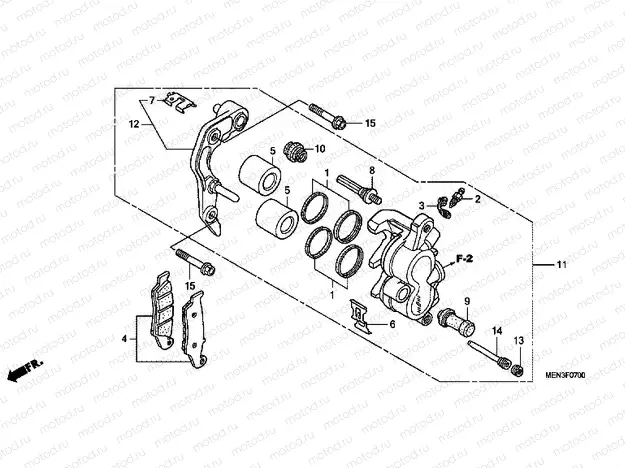 F-7 FRONT BRAKE CALIPER