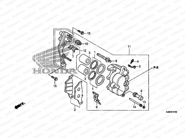 F-7 FRONT BRAKE CALIPER
