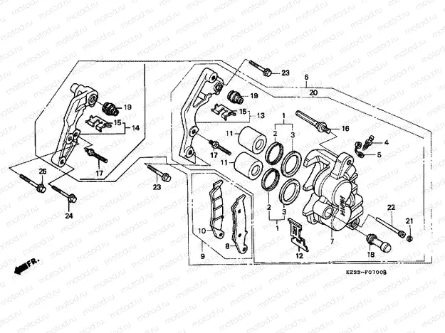 F-7 FRONT BRAKE CALIPER