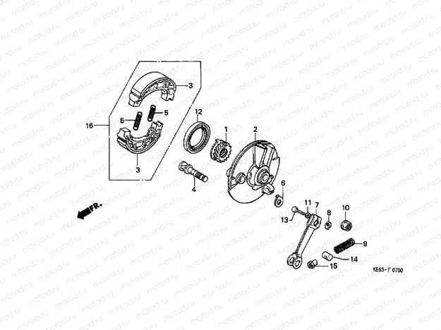 F-7 FRONT BRAKE PANEL
