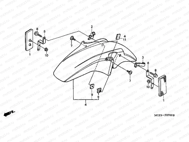 F-7 FRONT FENDER