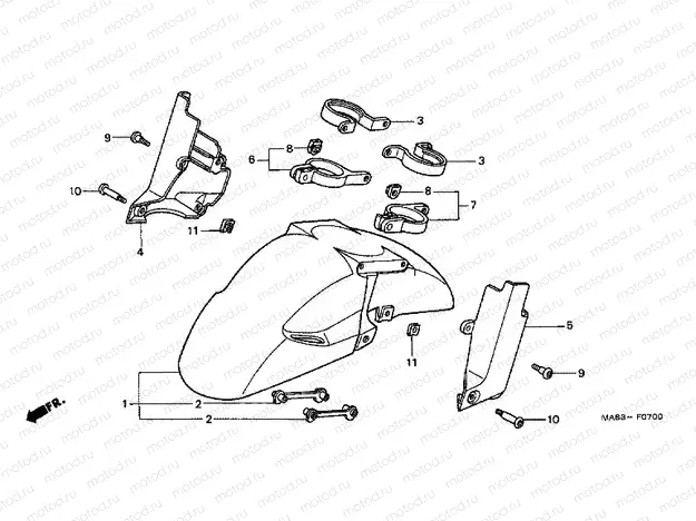 F-7 FRONT FENDER
