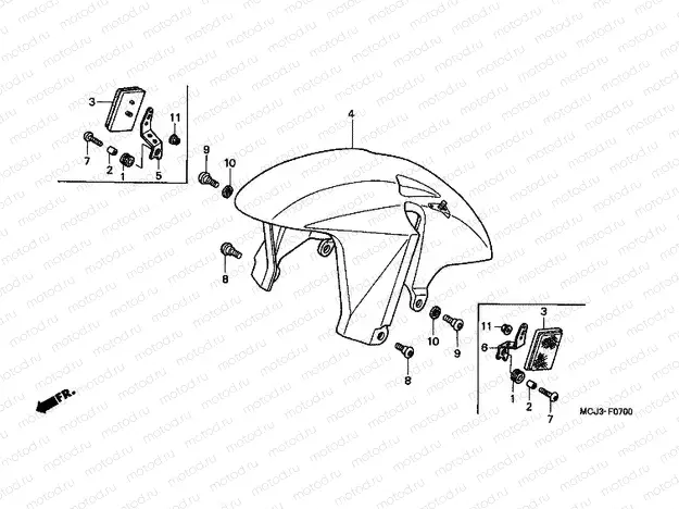 F-7 FRONT FENDER