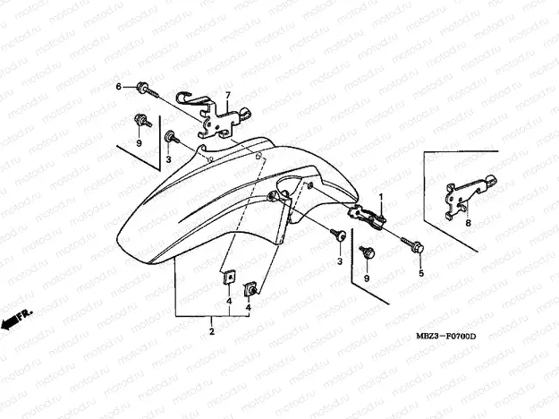 F-7 FRONT FENDER