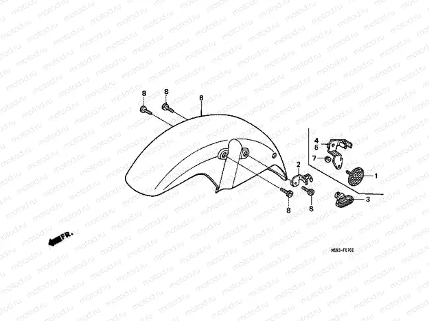 F-7 FRONT FENDER