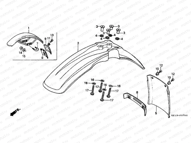 F-7 FRONT FENDER