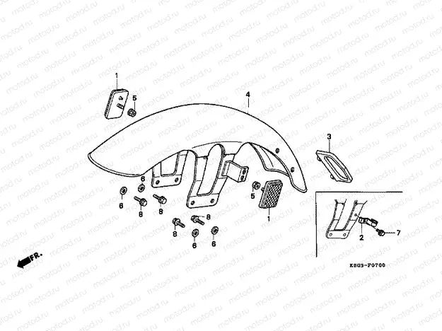 F-7 FRONT FENDER