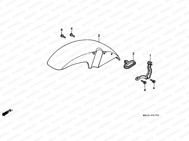 F-7 FRONT FENDER (CB750)