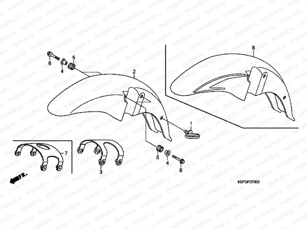 F-7 FRONT FENDER (CBF1505 / M5 / 6 / M6 / 7 / M7 / M9 / MA)