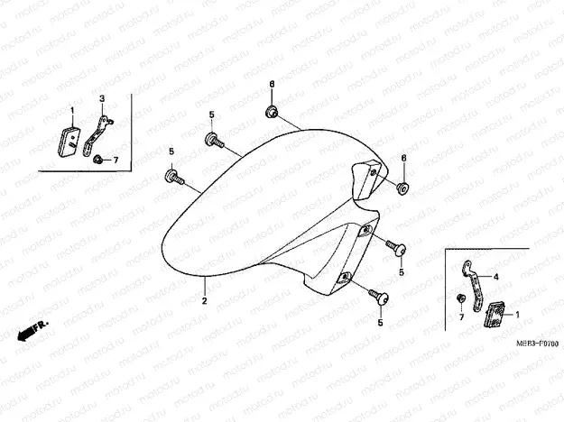 F-7 FRONT FENDER (CBR600RR3 / 4)