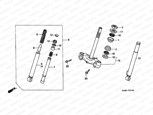 F-7 FRONT FORK / STEERING WHEEL
