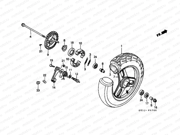 F-7 FRONT WHEEL