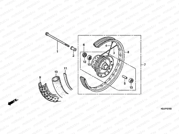 F-7 FRONT WHEEL
