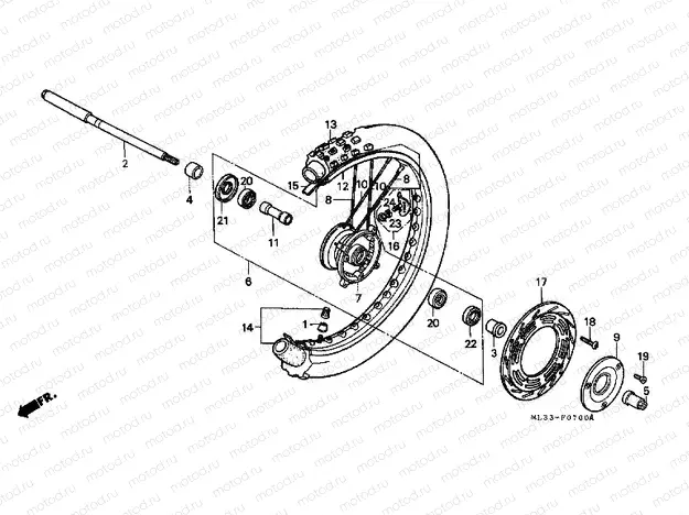 F-7 FRONT WHEEL (CR500RL / RM)