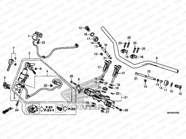 F-7 HANDLE PIPE & TOP BRIDGE