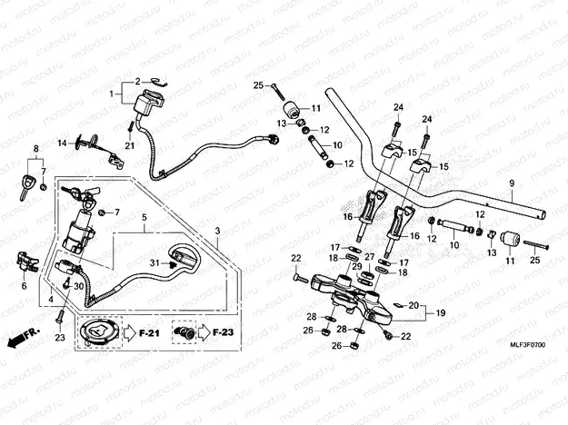 F-7 HANDLE PIPE & TOP BRIDGE