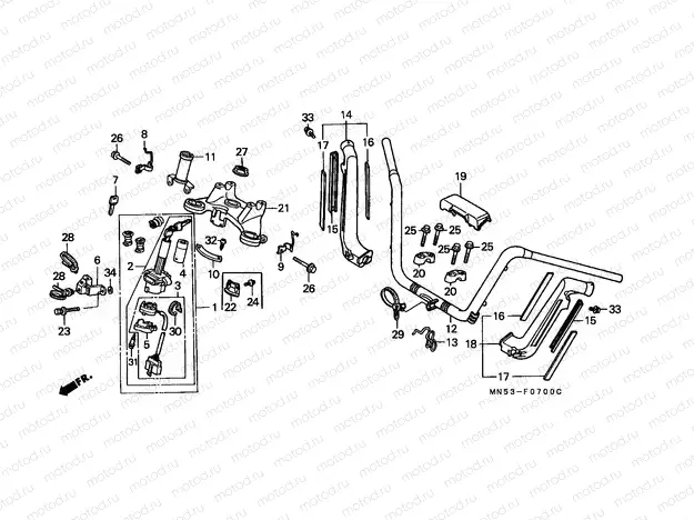 F-7 HANDLE PIPE / TOP BRIDGE