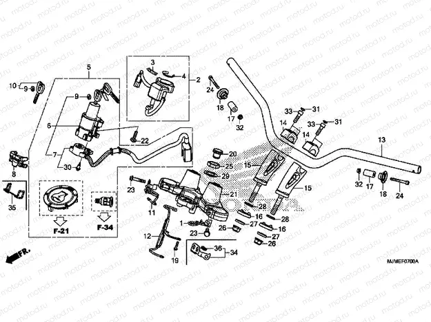 F-7 HANDLE PIPE / TOP BRIDGE