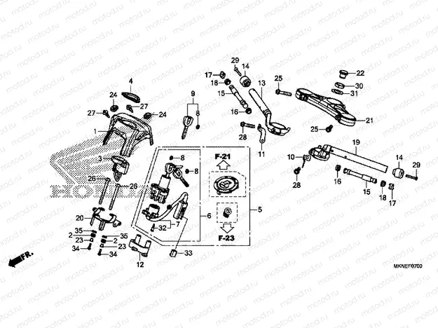 F-7 HANDLE PIPE / TOP BRIDGE