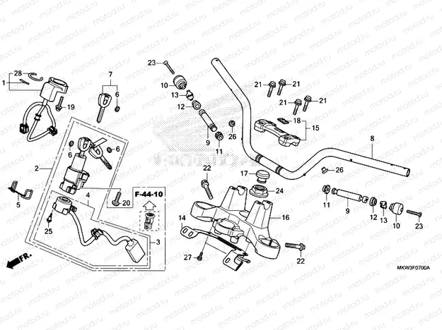F-7 HANDLE PIPE/TOP BRIDGE
