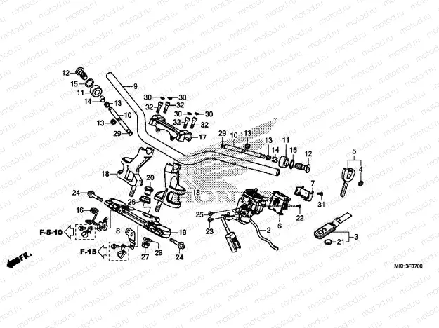 F-7 HANDLE PIPE/TOP BRIDGE
