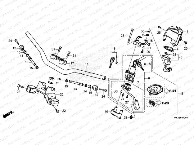 F-7 HANDLE PIPE/TOP BRIDGE