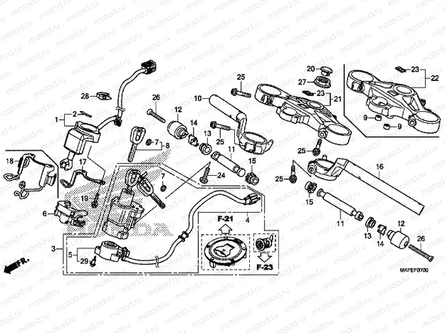 F-7 HANDLE PIPE/TOP BRIDGE