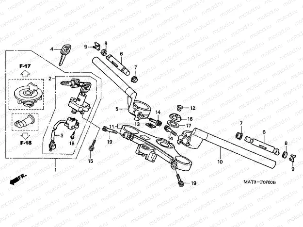 F-7 TIE ROD TUBE / UPPER BRIDGE (V / W)