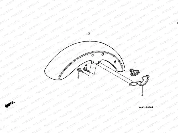F-8-1 FRONT FENDER (VT1100C2)