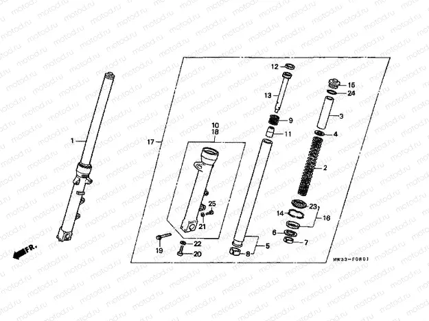 F-8-1 FRONT FORK (CB750F2)