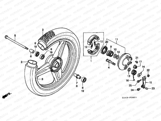 F-8-1 FRONT WHEEL (SH75DP / DS)